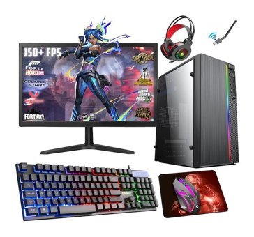 Biggamex BLOOD SK33 Harici Radeon RX 550 AMD Ryzen 5 5500 16 GB Ram 512 GB SSD Tower FreeDos 19 inç Monitörlü Masaüstü Bilgisayar