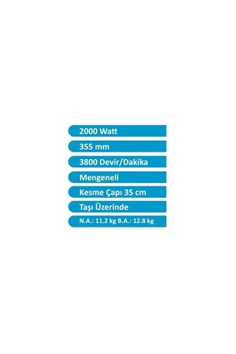 Cat Power 2402 2000 W 3800 devir/dk 355 mm Kablolu Elektrikli Daire Testere