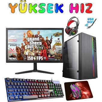 Biggamex BLOOD SK26 Harici Radeon RX 550 AMD Ryzen 5 3600 32 GB Ram 256 GB SSD Tower FreeDos 19 inç Monitörlü Masaüstü Bilgisayar