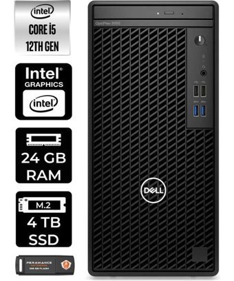 Dell OptiPlex 3000MT N010O3000MTACP325 Dahili Intel UHD Graphics Intel Core i5 12500 24 GB Ram 4 TB SSD Tower FreeDos Masaüstü Bilgisayar + PER4 BELLEK