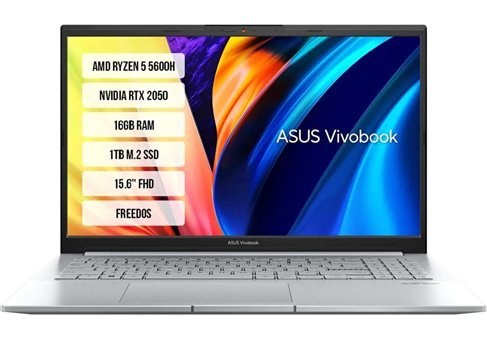 Asus M6500QF-OF061-01 Harici GeForce RTX 2050 AMD Ryzen 5 5600H 16 GB Ram 1 TB SSD Tower FreeDos 15.6 inç Monitörlü Masaüstü Bilgisayar