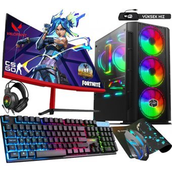 Biggamex RM26 Harici GeForce GT 730 Intel Core i7 860 16 GB Ram 256 GB SSD Tower FreeDos 23.8 inç Monitörlü Masaüstü Bilgisayar