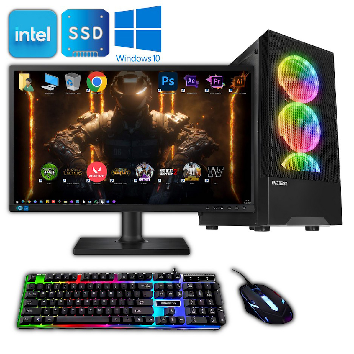 Avantron GMX7249 Harici GeForce GTX 1660 Ti Intel Core i7 12700K 16 GB Ram DDR4 512 GB SSD Tower FreeDos 23.8 inç Monitörlü Masaüstü Bilgisayar