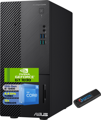 Asus Expert Center D5 D500MD 5124000630FV06 Harici GeForce GT 1030 Intel Core i5 12400 16 GB Ram 512 GB SSD Mini Tower FreeDos Masaüstü Bilgisayar