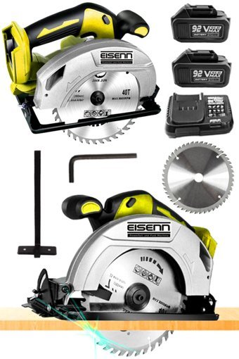 Eisenn 92 V 6000 devir/dk 185 mm Açılı Kesim Kablosuz Akülü Şarjlı Daire Testere