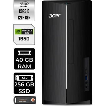 Acer Aspire TC1760 DTBHUEM005P386 Harici GeForce GTX 1650 Intel Core i5 12400 40 GB Ram 256 GB SSD Tower Windows 11 Home Masaüstü Bilgisayar + PER4 BELLEK