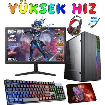 Biggamex BLOOD SK34 Harici Radeon RX 550 AMD Ryzen 5 5500 32 GB Ram 512 GB SSD Tower FreeDos 19 inç Monitörlü Masaüstü Bilgisayar