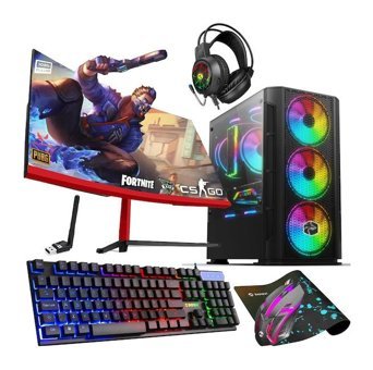 Biggamex BGX09 Harici Radeon RX 550 Intel Core i5 10400F 16 GB Ram 512 GB SSD Tower FreeDos 24 inç Monitörlü Masaüstü Bilgisayar