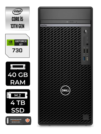 Dell OptiPlex 7010MT N010O7010MTU Harici GeForce GT 730 2 GB Intel Core i5 13500 40 GB Ram 4 TB SSD Tower FreeDos Masaüstü Bilgisayar + PER4 BELLEK