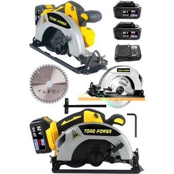 Torq Power Yellow-Xxt 92 V 6000 devir/dk 185 mm Açılı Kesim Kablosuz Akülü Şarjlı Daire Testere