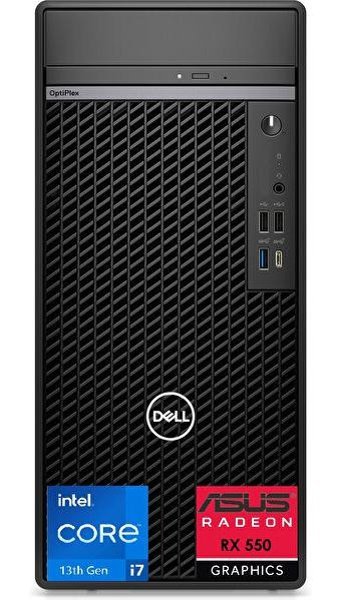 Dell OptiPlex 7010MT Tower Plus Harici Radeon RX 550 Intel Core i7 13700 32 GB Ram 1 TB HDD + 1 TB SSD Tower Windows 11 Pro Masaüstü Bilgisayar