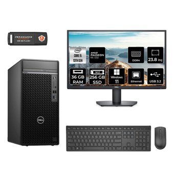 Dell OptiPlex 7010MT N010O7010MTU Harici Radeon RX 550 Intel Core i5 13500 36 GB Ram 256 GB SSD Tower Windows 11 Pro 23.8 inç Monitörlü Masaüstü Bilgisayar