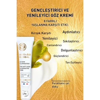 Yves Rocher Global Tüm Ciltler için Göz Çevresi Krem Tüp 15 ml