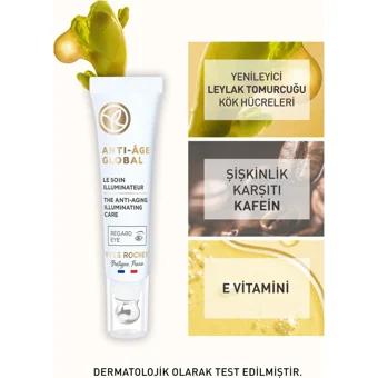 Yves Rocher Global Tüm Ciltler için Göz Çevresi Krem Tüp 15 ml