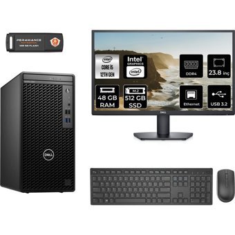 Dell OptiPlex 3000MT N010O3000MTACMNT342 Dahili Intel UHD Graphics Intel Core i5 12500 48 GB Ram 512 GB SSD Tower FreeDos 23.8 inç Monitörlü Masaüstü Bilgisayar + PER4 BELLEK