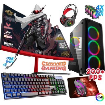 Biggamex FG07 Harici GeForce GTX 1050 Ti Intel Core i5 6400 16 GB Ram 512 GB SSD Tower FreeDos 23.8 inç Monitörlü Masaüstü Bilgisayar