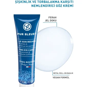 Yves Rocher Pur Bleuet Tüm Ciltler için Göz Altı Krem Tüp 15 ml
