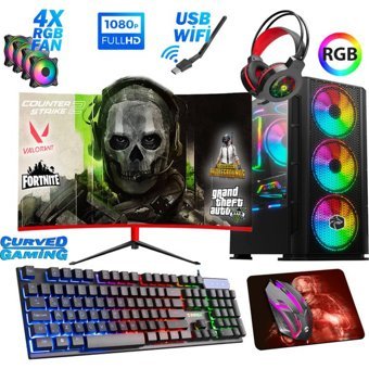 Biggamex GM101 Harici GeForce GTX 1050 Ti Intel Core i5 3470 16 GB Ram 512 GB SSD Tower FreeDos 23.8 inç Monitörlü Masaüstü Bilgisayar