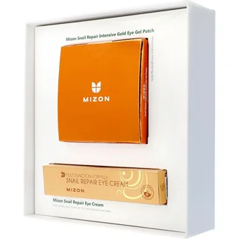 Mizon Winter Is Coming Snail Set – Salyangoz Tüm Ciltler için Göz Çevresi Krem Kavanoz 15 ml + Göz Maskesi 60 Adet