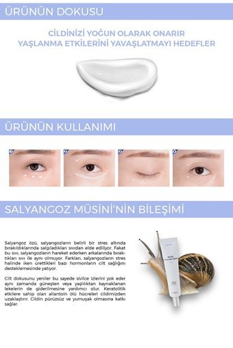 Foodaholic Saf Salyangoz Kuru Ciltler için Göz Çevresi Krem Tüp 40 ml