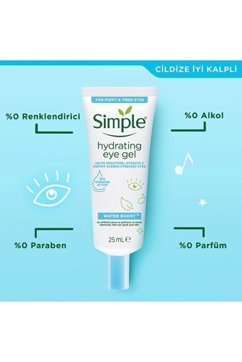 Simple Boost Hydrating Tüm Ciltler için Göz Altı Krem Tüp 2x25 ml