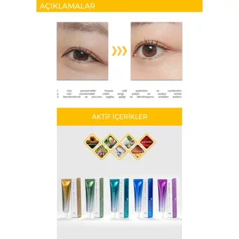 Tenzero Vita C Tüm Ciltler için Evet Göz Altı Krem Tüp 40 ml