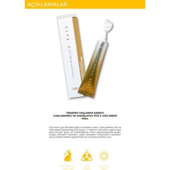 Tenzero Vita C Tüm Ciltler için Evet Göz Altı Krem Tüp 40 ml