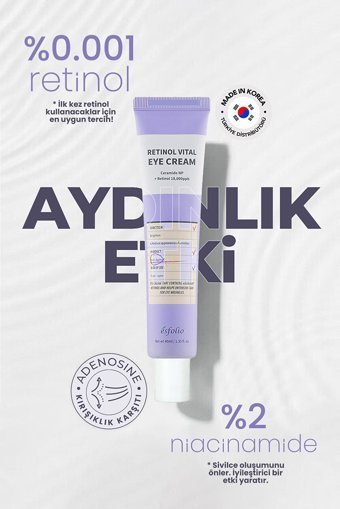 Esfolio Retinol Vital Tüm Ciltler için Göz Çevresi Krem Tüp 40 ml