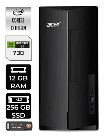 Acer Aspire DT.BHUEM.004 Harici GeForce GT 730 4 GB Intel Core i3 12100 12 GB Ram 256 GB SSD Tower Windows 11 Home Masaüstü Bilgisayar + PER4 BELLEK