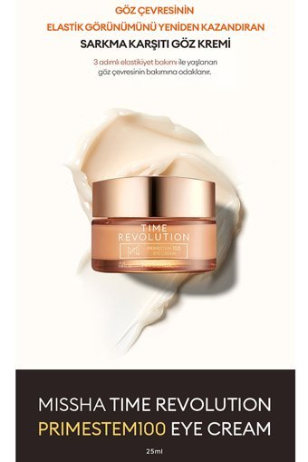 Missha Revolution Primestem100 Tüm Ciltler için Göz Çevresi Krem Kavanoz 25 ml