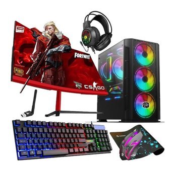 Biggamex BGX10 Harici Radeon RX 550 Intel Core i5 10400F 32 GB Ram 512 GB SSD Tower FreeDos 24 inç Monitörlü Masaüstü Bilgisayar