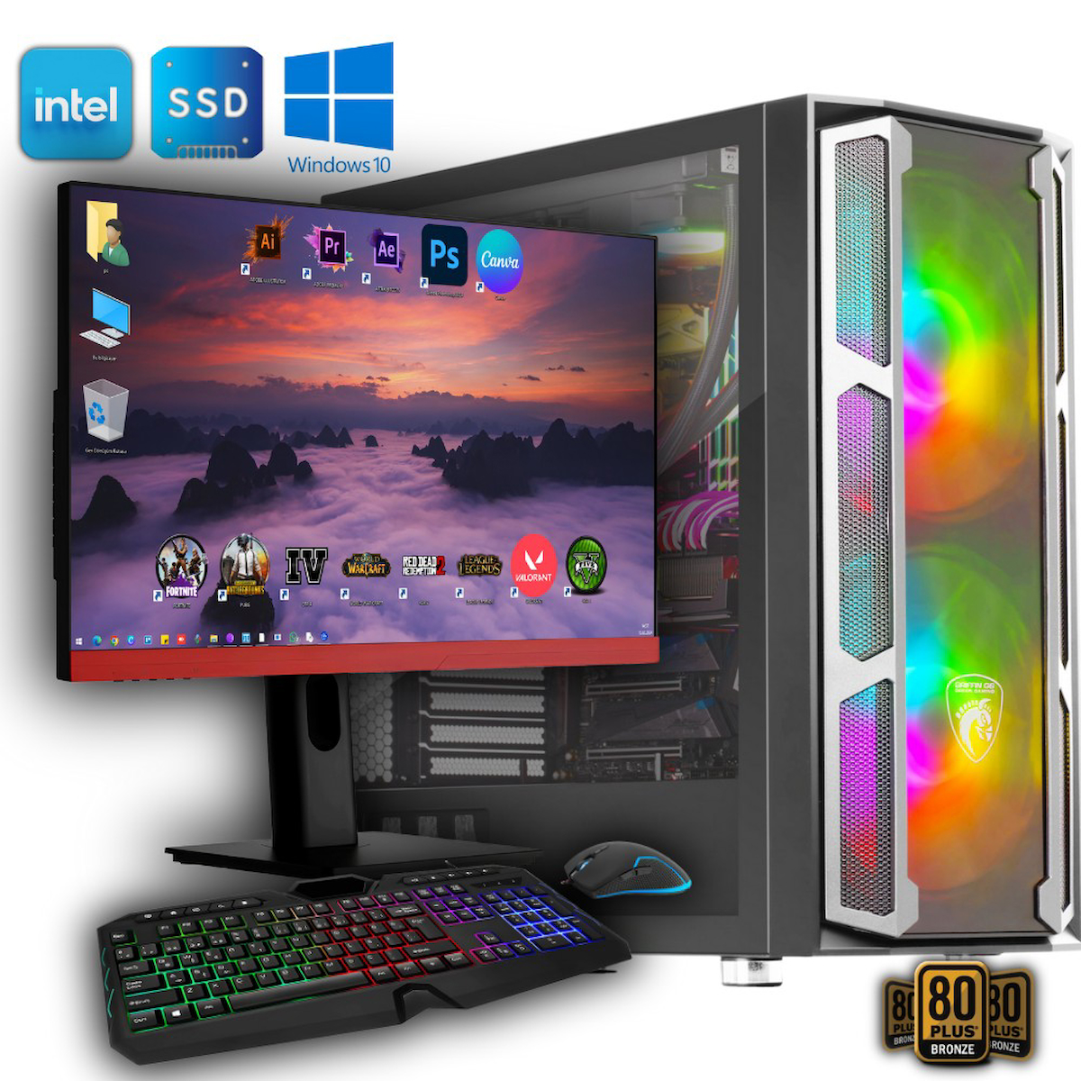 Avantron GMX7776 Harici GeForce RTX 4060 Ti Intel Core i9 11900K 32 GB Ram DDR4 512 GB SSD Tower FreeDos 27 inç Monitörlü Masaüstü Bilgisayar