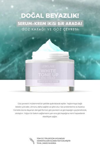Lebelage Tone-Up Tüm Ciltler için Göz Altı Krem Kavanoz 70 ml