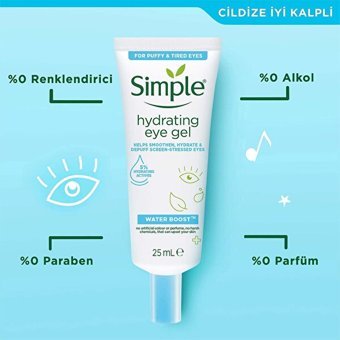 Simple Boost Tüm Ciltler için Göz Altı Krem Tüp 2x25 ml