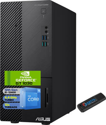 Asus Expert Center D5 D500MD 5124000630FV01 Harici GeForce GT 1030 Intel Core i5 12400 8 GB Ram 256 GB SSD Mini Tower FreeDos Masaüstü Bilgisayar