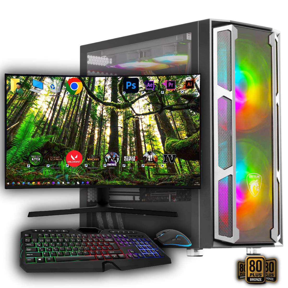Avantron GMX7781 Harici GeForce RTX 4060 Ti Intel Core i9 11900K 32 GB Ram DDR4 1 TB SSD Tower FreeDos 31.5 inç Monitörlü Masaüstü Bilgisayar