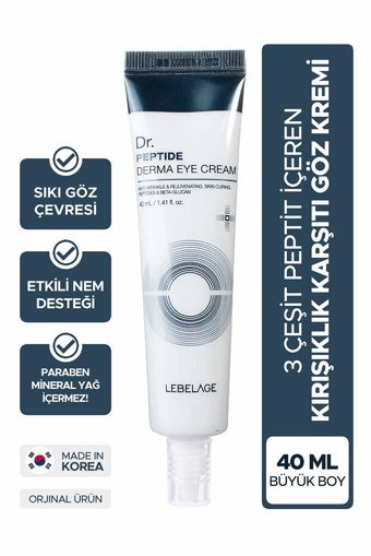 Lebelage Dr. Peptide Derma Tüm Ciltler için Göz Çevresi Krem Tüp 40 ml