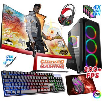 Biggamex S11 Harici Radeon RX 550 AMD Ryzen 5 3600 16 GB Ram 1 TB SSD Tower FreeDos 23.8 inç Monitörlü Masaüstü Bilgisayar