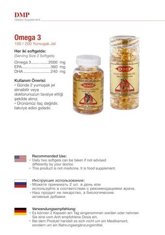 Dmp 3-6-9 Omega 3 Kapsül 1000 mg 200+60 Adet