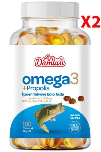 Arı Damlası Omega 3 Kapsül 1330 mg 2x100 Adet