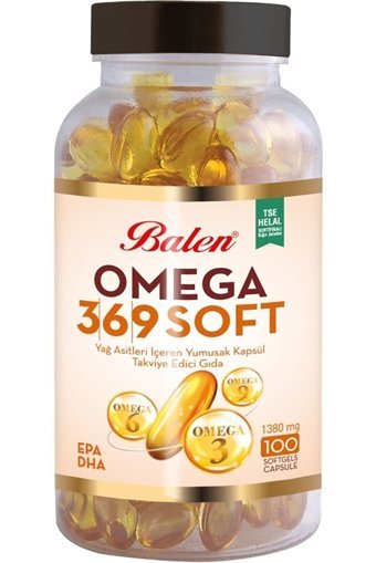 Balen 3-6-9 Omega 3 Kapsül 1380 mg 2x100 Adet