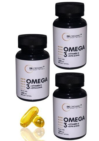 Dr.Organic Omega 3 Balık Yağı Kapsül 1000 mg 3x60 Adet