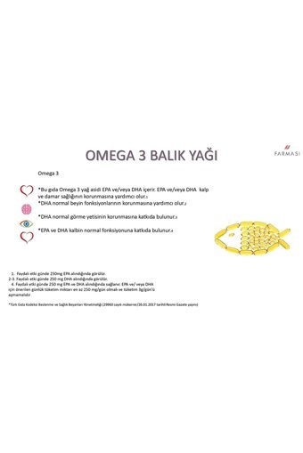 Farmasi Nutriplus Omega 3 Balık Yağı Kapsül 375 mg 30 Adet