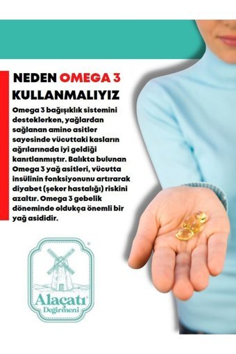 Alaçatı Değirmeni Omega 3 Kapsül 1300 mg 200 Adet