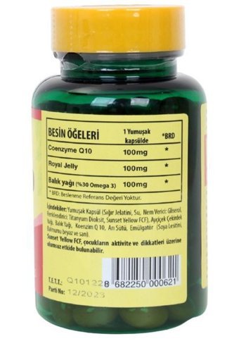 Trunature Coenzyme Q10 Royal Jelly Omega 3 Kapsül 2x100 Adet