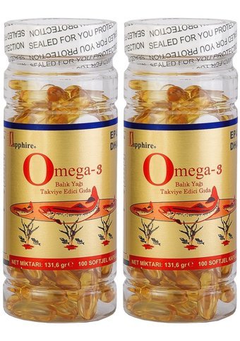 Sapphire Omega 3 Balık Yağı Kapsül 1000 mg 2x100 Adet