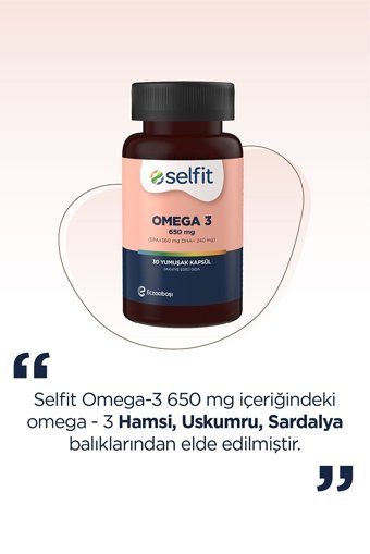 Selfit Omega 3 Kapsül 650 mg 30 Adet