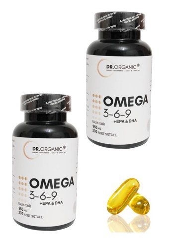Dr.Organic 3-6-9 Omega 3 Balık Yağı Kapsül 950 mg 2x200 Adet