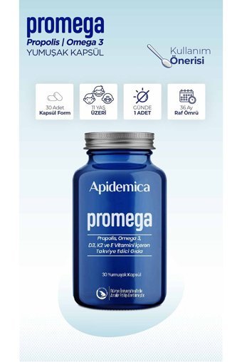 Apidemica Promega Omega 3 Kapsül 700 mg 30 Adet