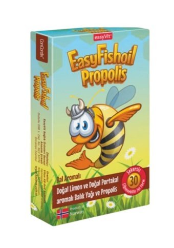 Easyvit Easyfishoil Propolis Çiğnenebilir Omega 3 Tablet 600 mg 30 Adet